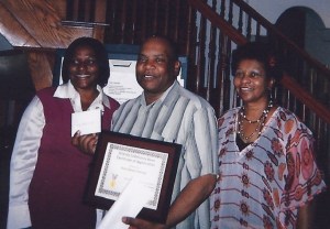 Trish Martin, Michael Kimbrough and his wife, Barbara Kimbrough